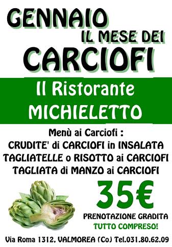 Gennaio il mese dei carciofi